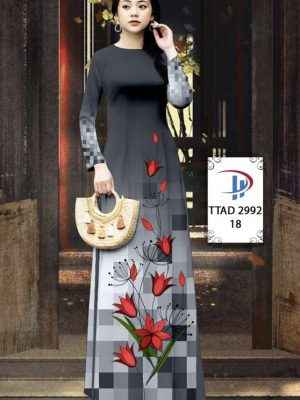 Vải Áo Dài Hoa In 3D AD TTAD2992 28